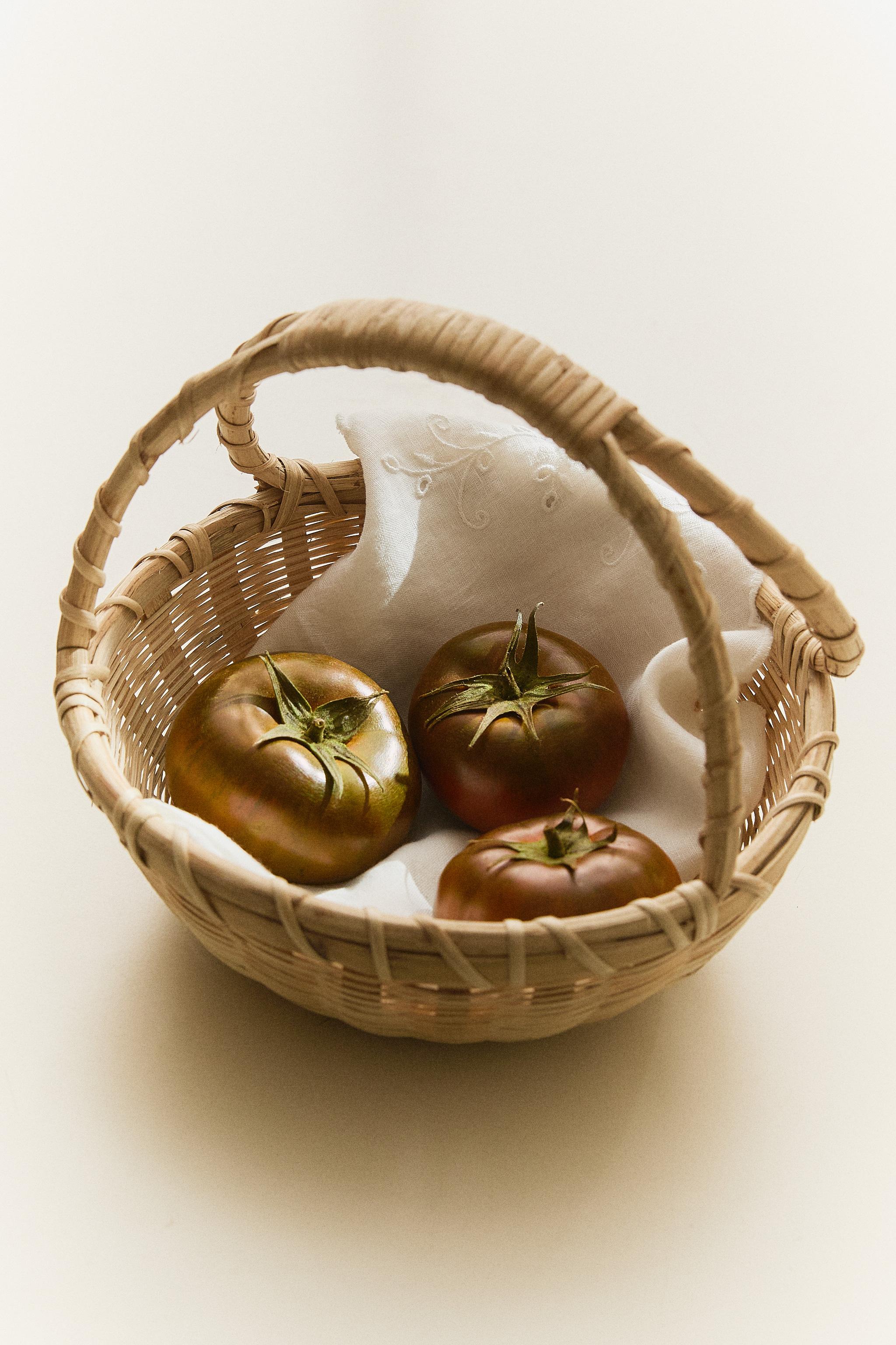 BAMBOO BASKET WITH DOUBLE HANDLE